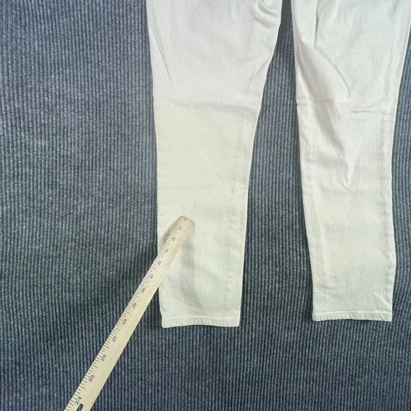 J Crew Jeans Womens 29 White Denim Skinny‎ Zipped Pockets Stretch Mid Rise 32x27 - Picture 13 of 15